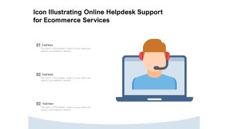 Icon illustrating online helpdesk support for ecommerce services