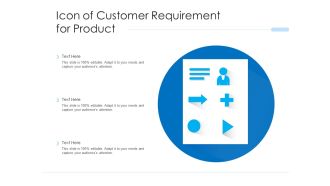 Icon of customer requirement for product