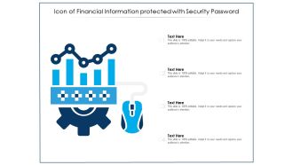 Icon of financial information protected with security password