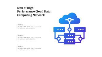 Icon of high performance cloud data computing network