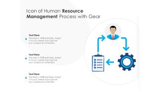 Icon of human resource management process with gear