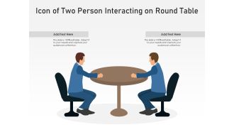Icon of two person interacting on round table