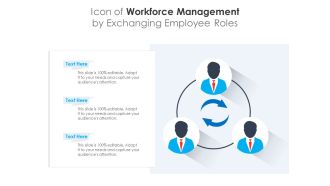 Icon of workforce management by exchanging employee roles