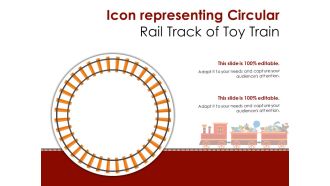 Icon representing circular rail track of toy train