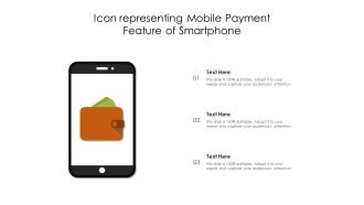 Icon representing mobile payment feature of smartphone