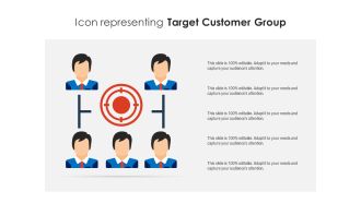 Icon representing target customer group