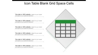 Icon table blank grid space cells