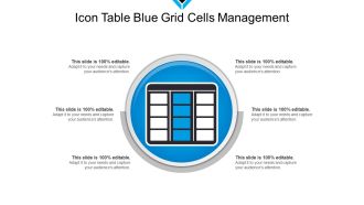 Icon table blue grid cells management
