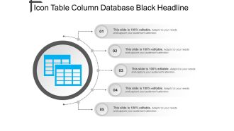 Icon table column database black headline