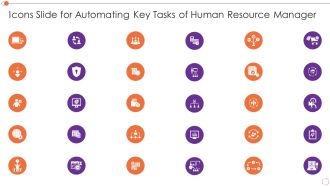 Icons Slide For Automating Key Tasks Of Human Resource Manager