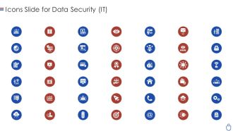 Icons slide for data security it