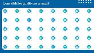 Icons Slide For Quality Assessment Ppt Powerpoint Presentation File Graphics