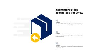 Incoming package returns icon with arrow