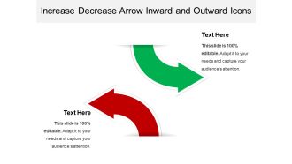 Increase decrease arrow inward and outward icons