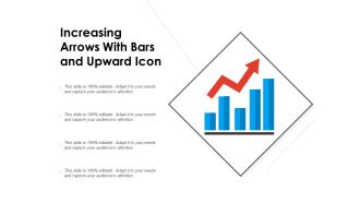 Increasing arrows with bars and upward icon