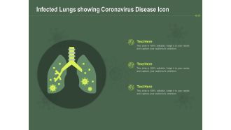 Infected lungs showing coronavirus disease icon ppt powerpoint presentation professional show