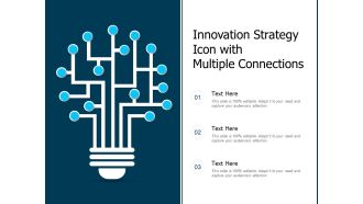 Innovation strategy icon with multiple connections