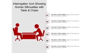 Interrogation icon showing human silhouettes with table and chairs