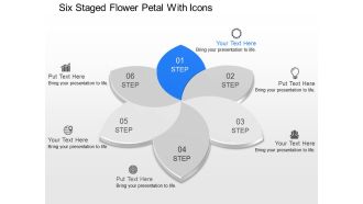 Jj six staged flower petal with icons powerpoint template