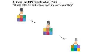 Ko suitcase with icons diagram flat powerpoint design