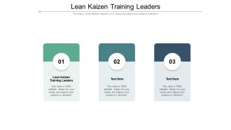 Lean kaizen training leaders ppt powerpoint presentation icon infographic template cpb