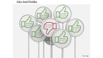 Like and dislike social media icons