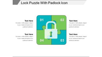 Lock puzzle with padlock icon