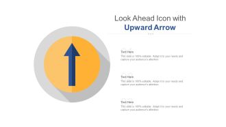 Look ahead icon with upward arrow
