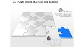 Ma 3d puzzle design business icon diagram powerpoint template slide