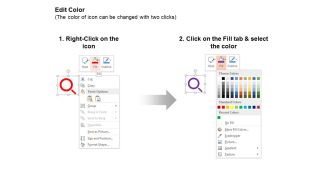 Magnifier process gears time management teamwork ppt icons graphics