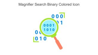 Magnifier Search Binary Colored Icon In Powerpoint Pptx Png And Editable Eps Format