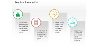 Male patient m health cardiogram medical supervision and treatment ppt icons graphics
