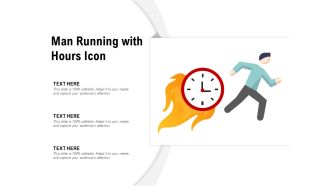Man running with hours icon