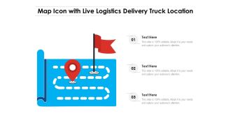 Map icon with live logistics delivery truck location