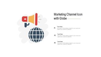 Marketing channel icon with globe