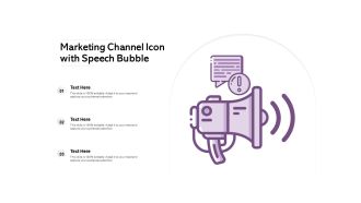 Marketing channel icon with speech bubble