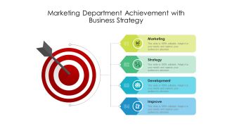Marketing department achievement with business strategy