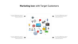 Marketing icon with target customers