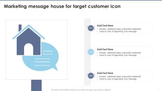 Marketing Message House For Target Customer Icon