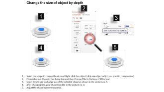 Md four staged concentric process icon chart powerpoint template slide
