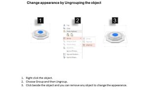 Md four staged concentric process icon chart powerpoint template slide