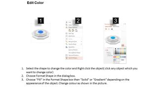 Md four staged concentric process icon chart powerpoint template slide