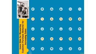 Measuring customer purchase behavior for increasing sales icons slide