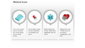 Medical news symbol syringe ecg report ppt icons graphics