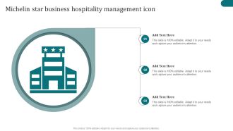 Michelin Star Business Hospitality Management Icon