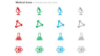 Microscope chemical equipment nuclear atoms ppt icons graphics