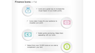 Money bag with sign money dollar coin money euro ppt icons graphics