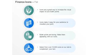 Money in hand dollar sign and piles of coin money and time management ppt icons graphics
