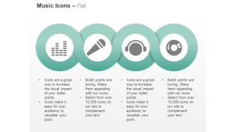 Music bars mike disk cd ppt icons graphics