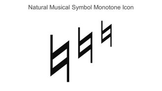 Natural Musical Symbol Monotone Icon In Powerpoint Pptx Png And Editable Eps Format